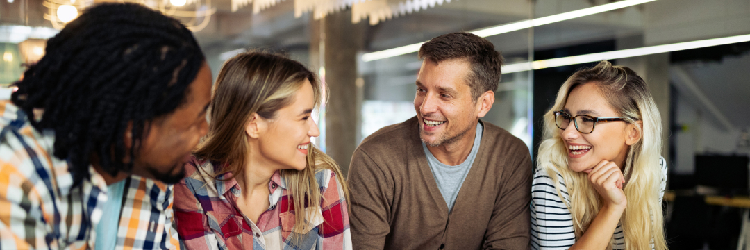 happy group of staff